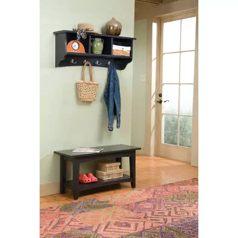 Set Appendiabiti con Panca Shaker Cottage Storage - Alaterre Furniture