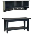 Shaker Cottage Storage Coat Hook with Bench Set - Alaterre Furniture