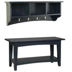 Shaker Cottage Storage Coat Hook with Bench Set - Alaterre Furniture