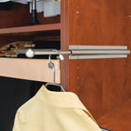Rev-A-Shelf 12 Asta appendiabiti estensibile in metallo per armadio, nichel satinato CVL-12-SN