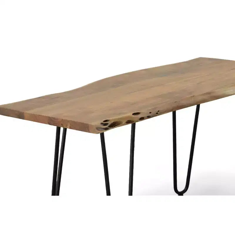 Carolina Living Tavolino/Panca Langdon con Bordo Naturale
