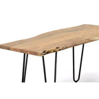 Carolina Living Tavolino/Panca Langdon con Bordo Naturale