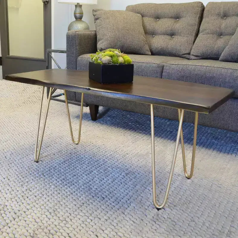 Carolina Living Tavolino/Panca Langdon con Bordo Naturale