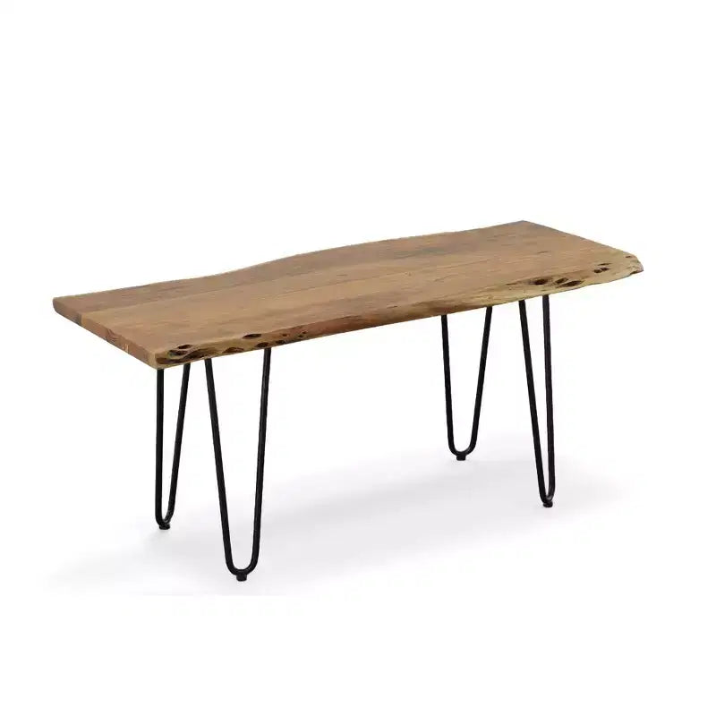 Carolina Living Tavolino/Panca Langdon con Bordo Naturale