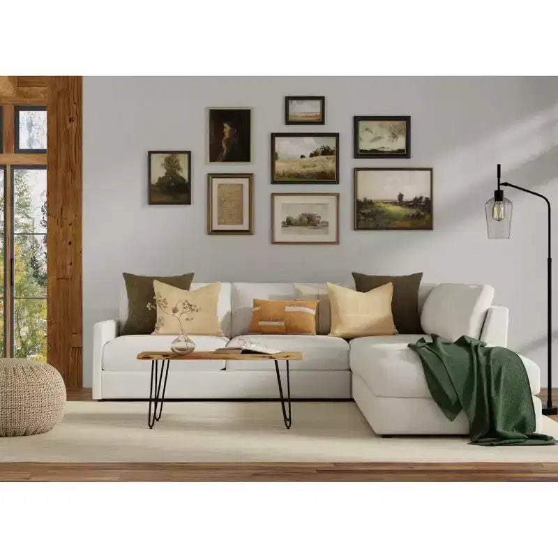Carolina Living Tavolino/Panca Langdon con Bordo Naturale