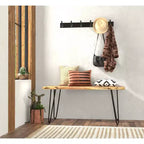 Carolina Living Tavolino/Panca Langdon con Bordo Naturale