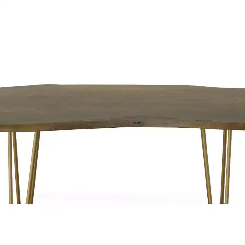 Carolina Living Tavolino/Panca Langdon con Bordo Naturale