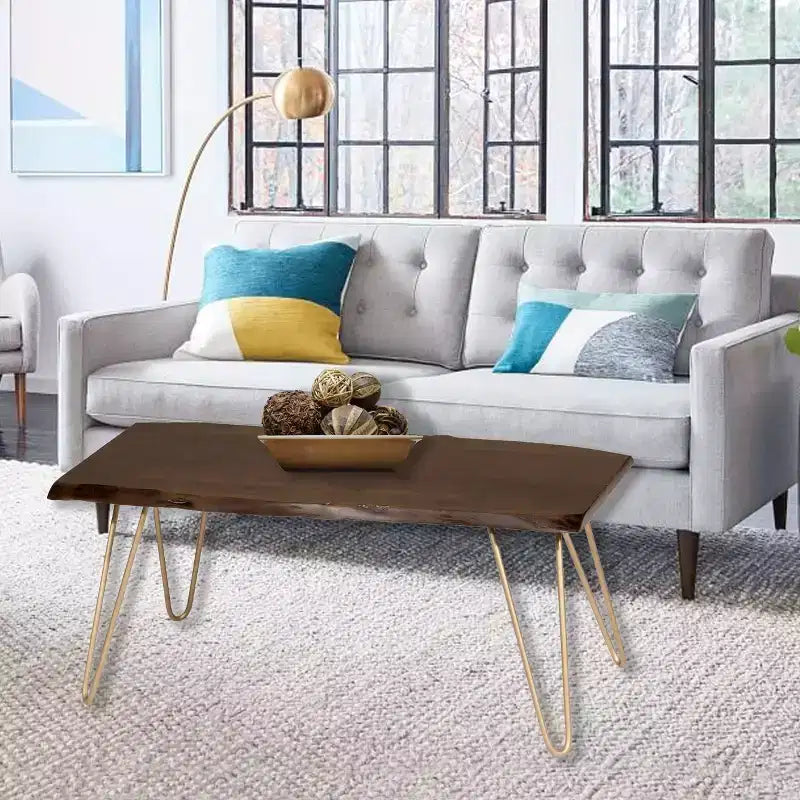 Carolina Living Tavolino/Panca Langdon con Bordo Naturale
