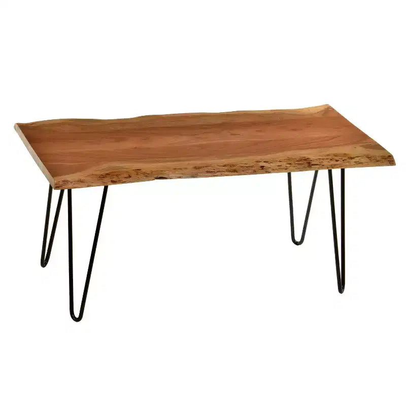 Carolina Living Tavolino/Panca Langdon con Bordo Naturale