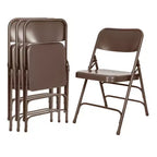 Set di 4 sedie pieghevoli Deluxe con triplo rinforzo in acciaio - Hampden Furnishings