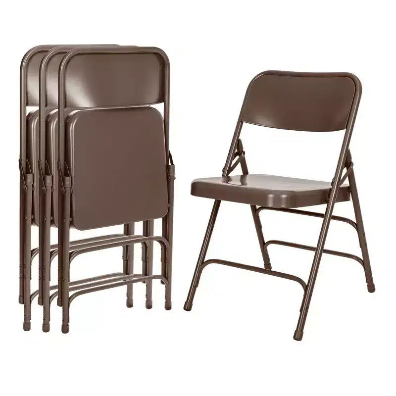 Set di 4 sedie pieghevoli Deluxe con triplo rinforzo in acciaio - Hampden Furnishings