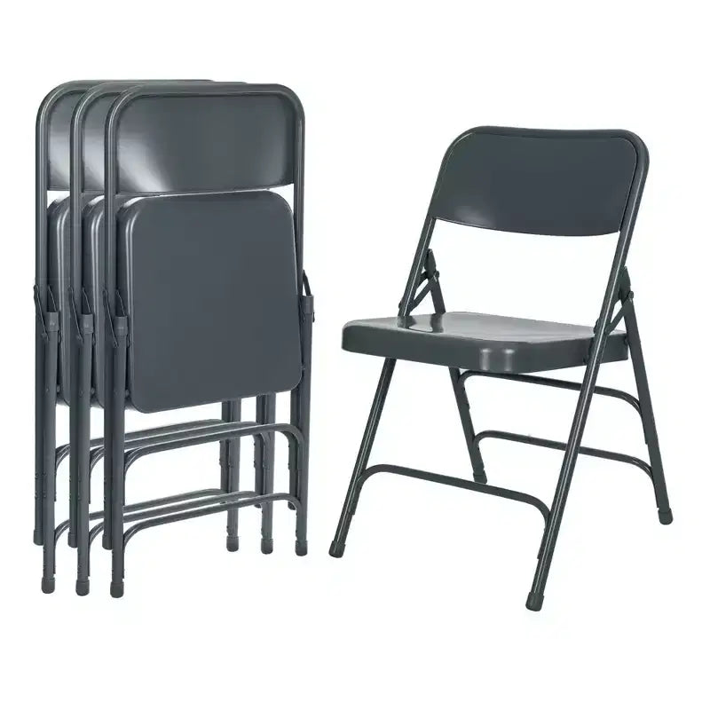 Set di 4 sedie pieghevoli Deluxe con triplo rinforzo in acciaio - Hampden Furnishings