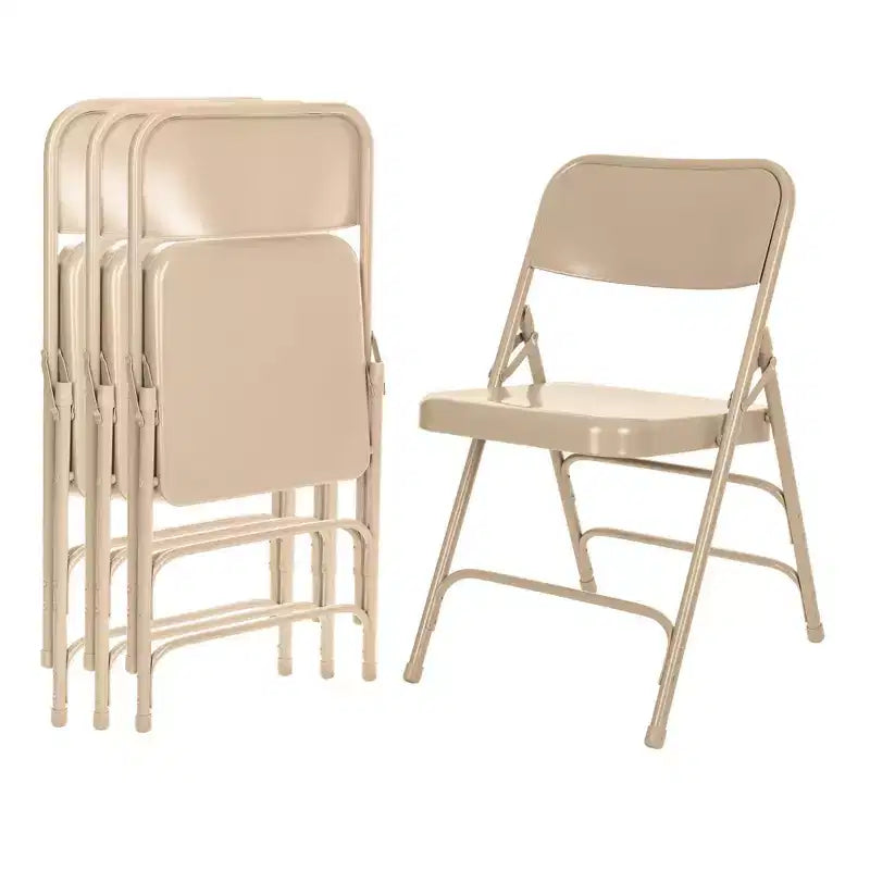 Set di 4 sedie pieghevoli Deluxe con triplo rinforzo in acciaio - Hampden Furnishings