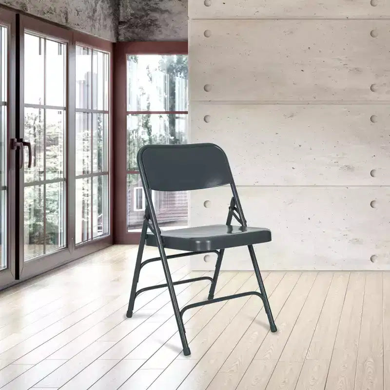 Set di 4 sedie pieghevoli Deluxe con triplo rinforzo in acciaio - Hampden Furnishings
