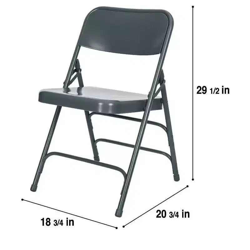Set di 4 sedie pieghevoli Deluxe con triplo rinforzo in acciaio - Hampden Furnishings