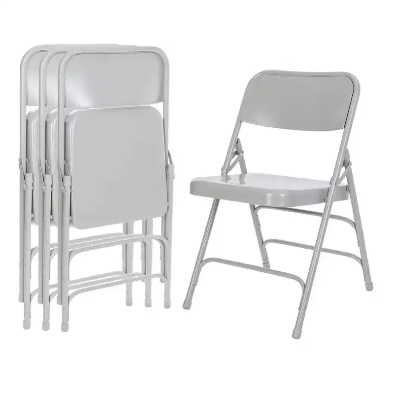 Set di 4 sedie pieghevoli Deluxe con triplo rinforzo in acciaio - Hampden Furnishings