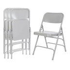 Set di 4 sedie pieghevoli Deluxe con triplo rinforzo in acciaio - Hampden Furnishings