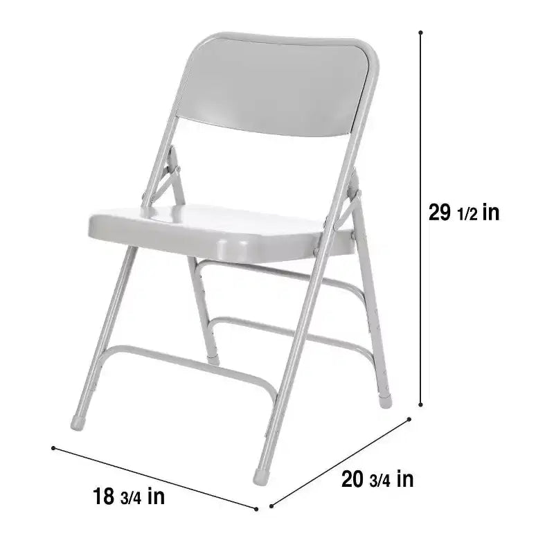 Set di 4 sedie pieghevoli Deluxe con triplo rinforzo in acciaio - Hampden Furnishings