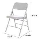 Set di 4 sedie pieghevoli Deluxe con triplo rinforzo in acciaio - Hampden Furnishings