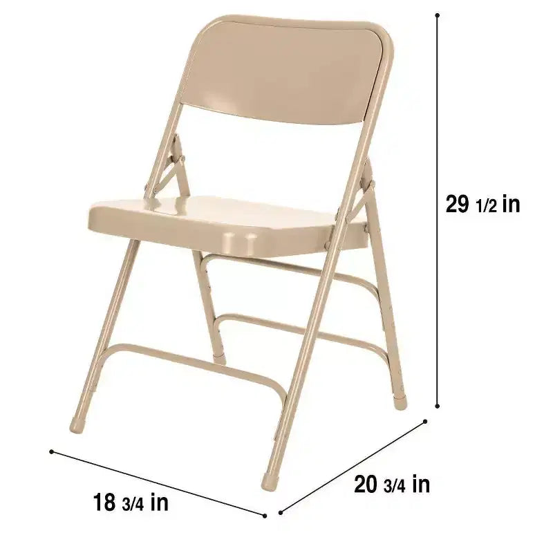 Set di 4 sedie pieghevoli Deluxe con triplo rinforzo in acciaio - Hampden Furnishings