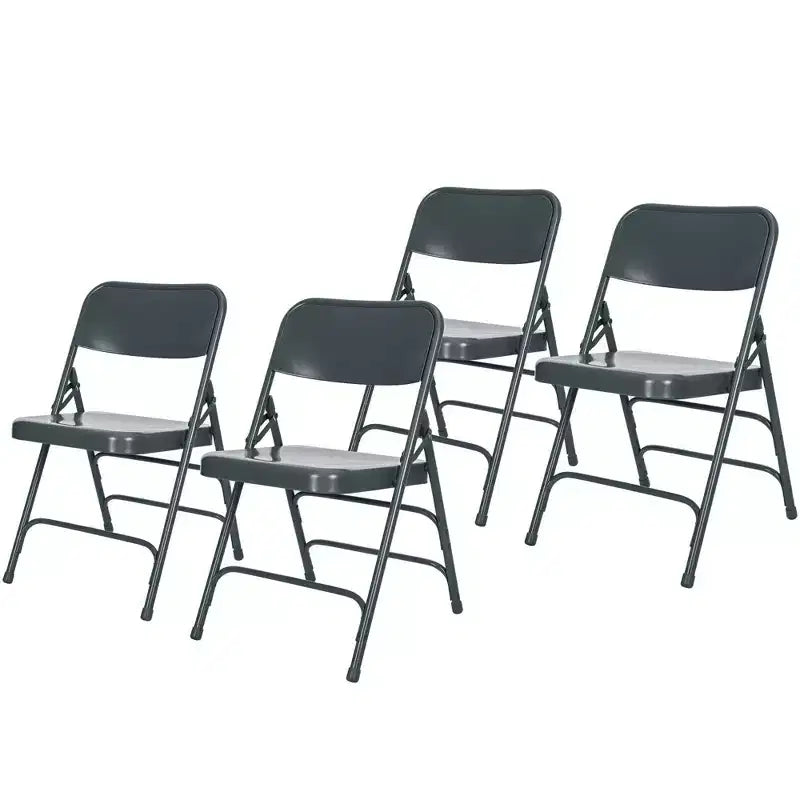 Set di 4 sedie pieghevoli Deluxe con triplo rinforzo in acciaio - Hampden Furnishings