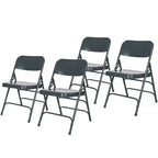 Set di 4 sedie pieghevoli Deluxe con triplo rinforzo in acciaio - Hampden Furnishings