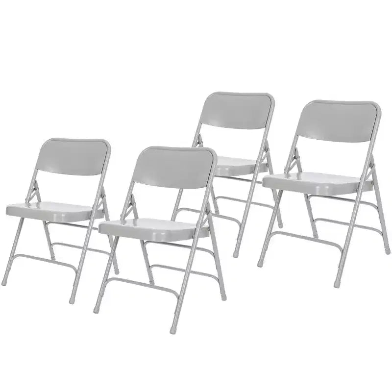Set di 4 sedie pieghevoli Deluxe con triplo rinforzo in acciaio - Hampden Furnishings