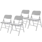 Set di 4 sedie pieghevoli Deluxe con triplo rinforzo in acciaio - Hampden Furnishings