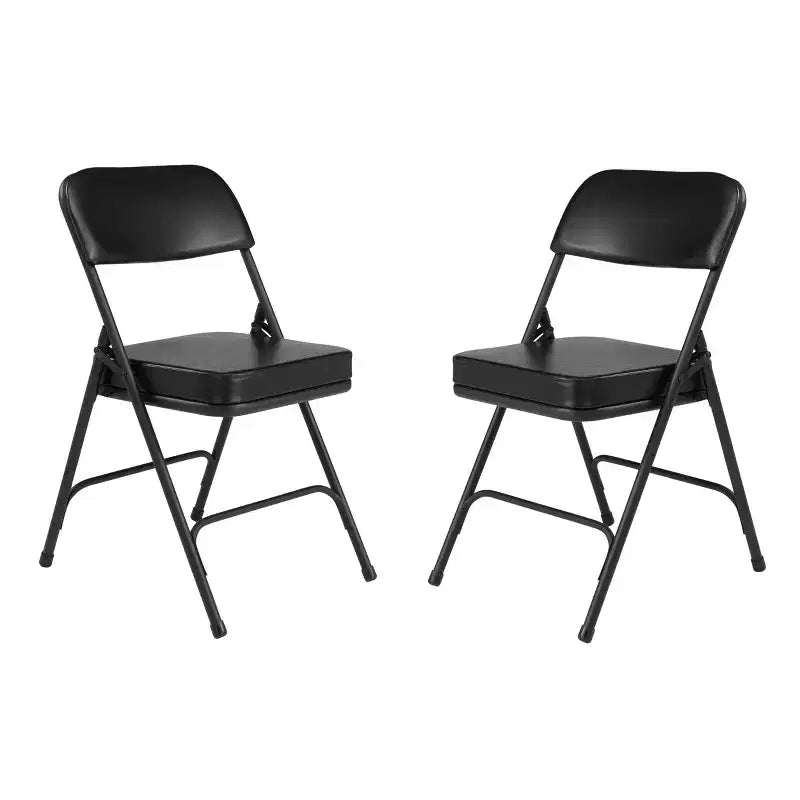 Set di 2 sedie pieghevoli Hampden Furnishings imbottite in vinile di alta qualità