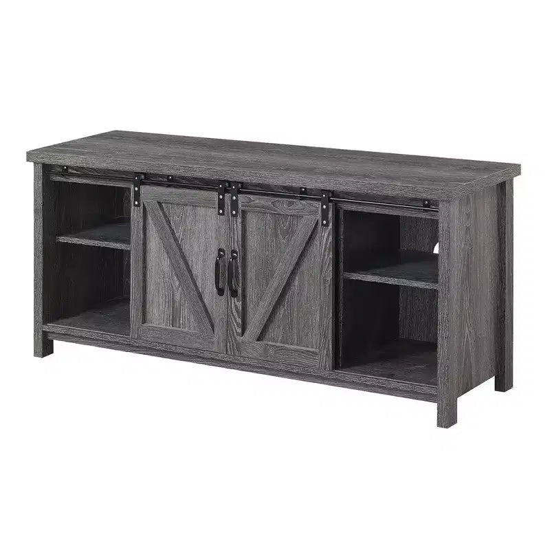 Mobile TV Blake Barn Door per TV fino a 55 pollici con mensole e ante scorrevoli - Breighton Home