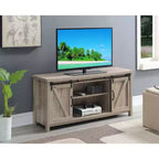 Mobile TV Blake Barn Door per TV fino a 55 pollici con mensole e ante scorrevoli - Breighton Home