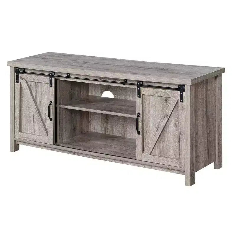 Mobile TV Blake Barn Door per TV fino a 55 pollici con mensole e ante scorrevoli - Breighton Home