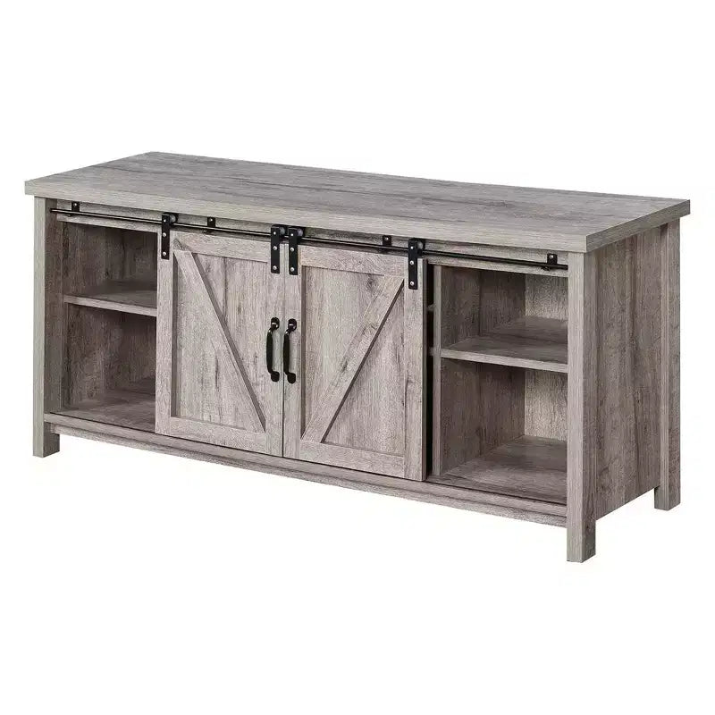 Mobile TV Blake Barn Door per TV fino a 55 pollici con mensole e ante scorrevoli - Breighton Home
