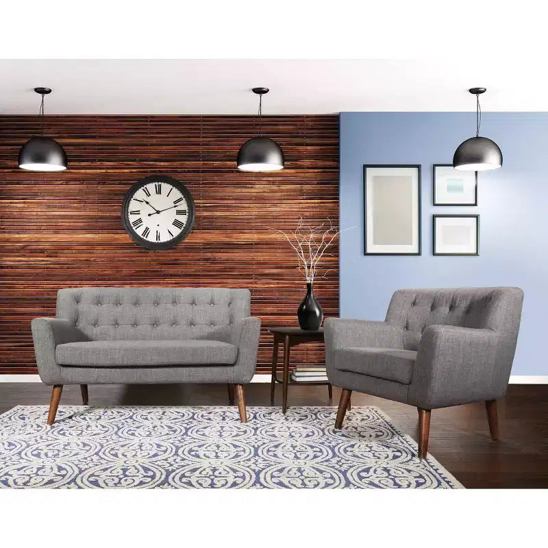 Divanetto Mill Lane con piedini Coffee - OSP Home Furnishings