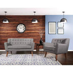 Divanetto Mill Lane con piedini Coffee - OSP Home Furnishings