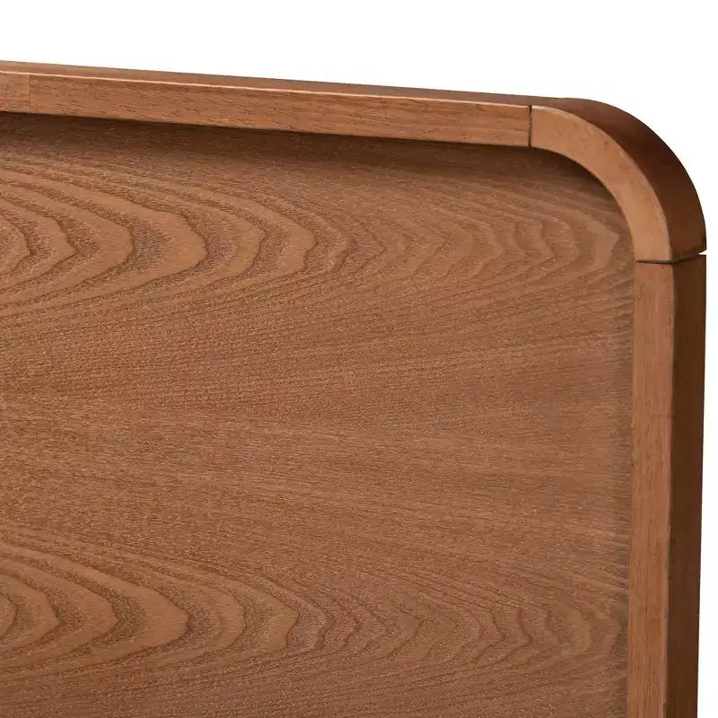 Letto a piattaforma moderno di transizione Vita con 4 cassetti e contenitore in legno noce/marrone - Baxton Studio