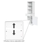Mobiletto da bagno alto RiverRidge Ashland per biancheria e organizer con cassetto e ripiani