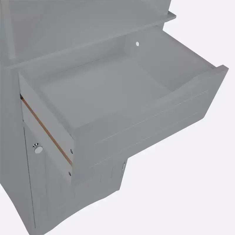 Mobiletto da bagno alto RiverRidge Ashland per biancheria e organizer con cassetto e ripiani