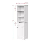 Mobiletto da bagno alto RiverRidge Ashland per biancheria e organizer con cassetto e ripiani