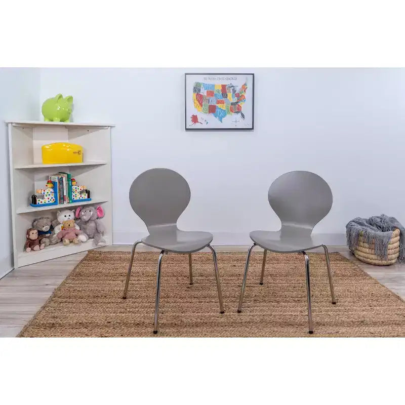 Set 3 pz tavolo e sedie per bambini con gambe cromate - Gift Mark