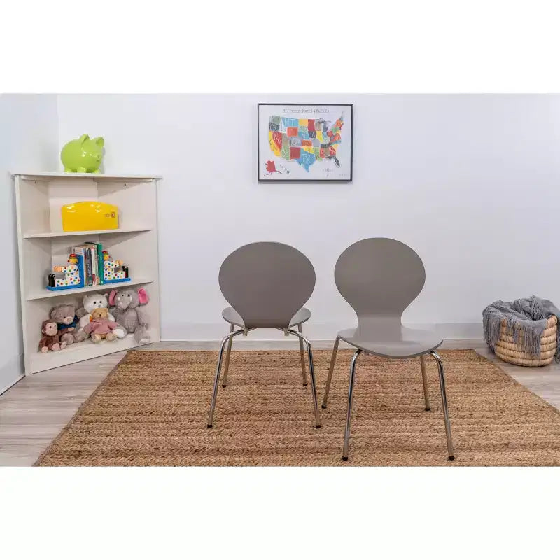 Set 3 pz tavolo e sedie per bambini con gambe cromate - Gift Mark