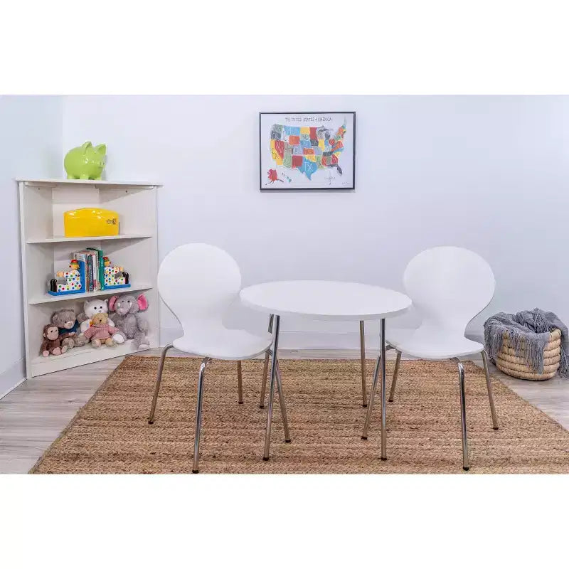Set 3 pz tavolo e sedie per bambini con gambe cromate - Gift Mark