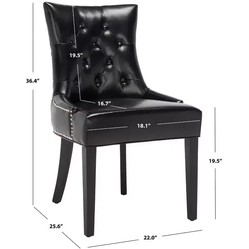Sedia ad anello Harlow 19 H con rivestimento capitonné e borchie (set di 2) - MCR4716 - Safavieh Couture