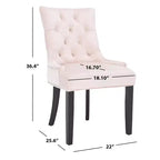 Sedia ad anello Harlow 19 H con rivestimento capitonné e borchie (set di 2) - MCR4716 - Safavieh Couture