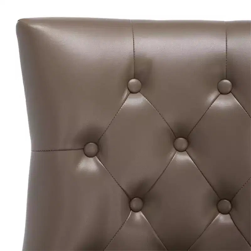 Sedia ad anello Harlow 19 H con rivestimento capitonné e borchie (set di 2) - MCR4716 - Safavieh Couture
