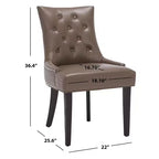 Sedia ad anello Harlow 19 H con rivestimento capitonné e borchie (set di 2) - MCR4716 - Safavieh Couture