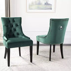 Sedia ad anello Harlow 19 H con rivestimento capitonné e borchie (set di 2) - MCR4716 - Safavieh Couture