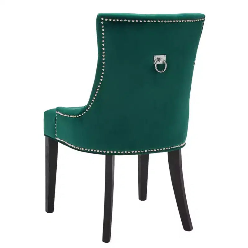 Sedia ad anello Harlow 19 H con rivestimento capitonné e borchie (set di 2) - MCR4716 - Safavieh Couture