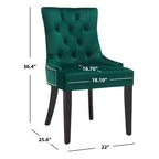 Sedia ad anello Harlow 19 H con rivestimento capitonné e borchie (set di 2) - MCR4716 - Safavieh Couture