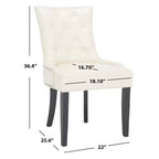 Sedia ad anello Harlow 19 H con rivestimento capitonné e borchie (set di 2) - MCR4716 - Safavieh Couture